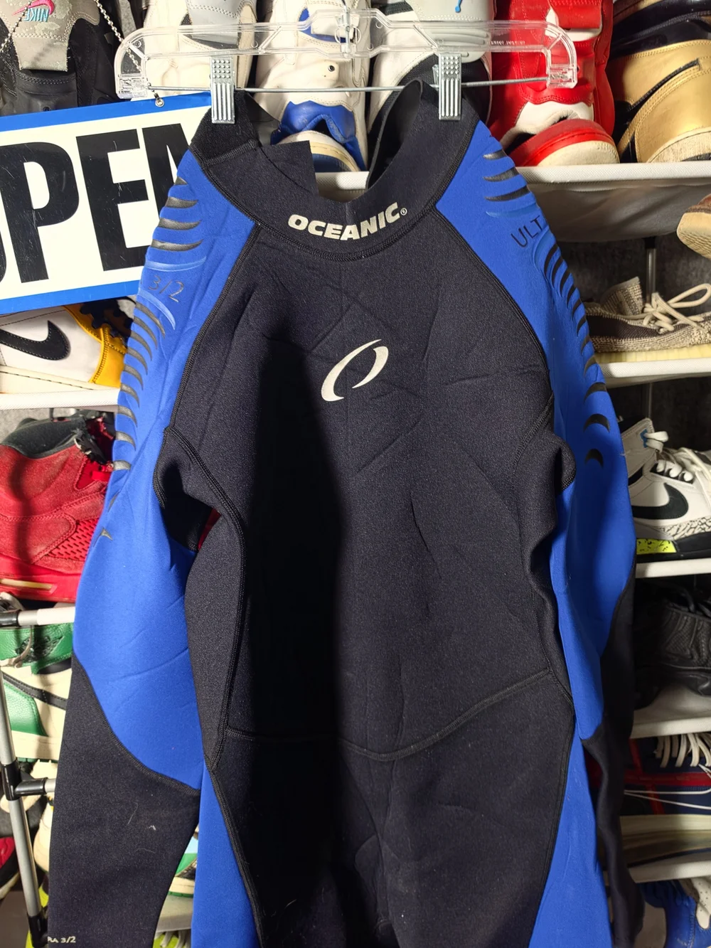 🔥 Men’s Blue & Black Oceanic XL Wetsuit Swim Dive Gear